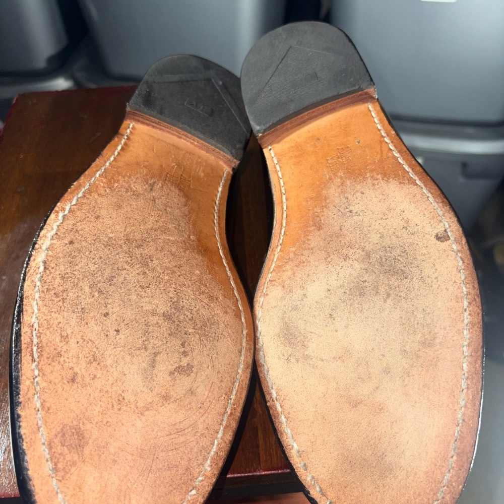 Allen Edmonds Black Leather Slip-On Size 10 Loafers(123) - Picture 7 of 12